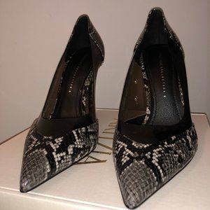 ZARA snake-skin black heels